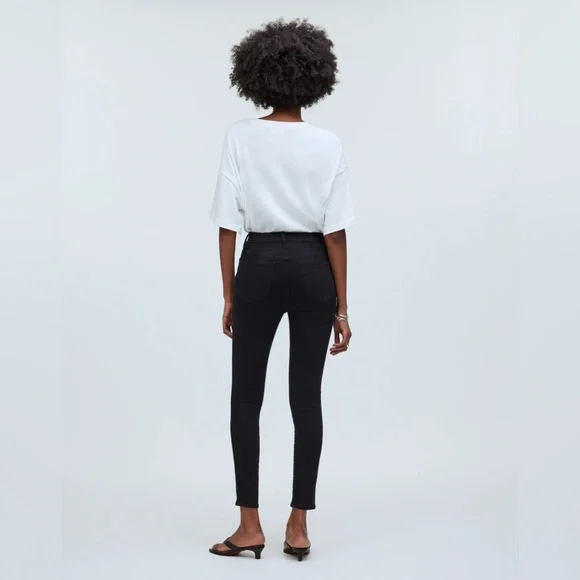Madewell Jeans 30 10" High Rise Skinny in Black Zip Fly - Picture 5 of 15